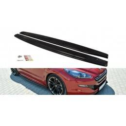 Maxton - SET DES DIFFUSEUR DES BAS DE CAISSE PEUGEOT RCZ Noir Brillant