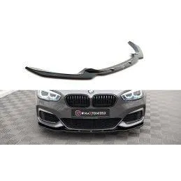 Maxton - LAME DU PARE-CHOCS AVANT / SPLITTER V.1 BMW 1 F20/F21 M-Power FACELIFT Noir Brillant