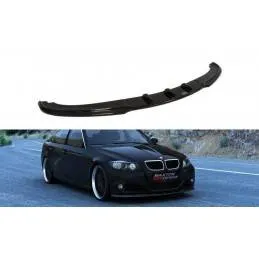 Maxton - LAME DE PARE-CHOCS AVANT V.1 BMW 3 E90 / E91 (APRES FACELIFT) Noir Brillant