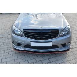 Maxton - LAME DU PARE-CHOCS AVANT Mercedes C W204 AMG-Line (AVANT FACELIFT) Noir Brillant