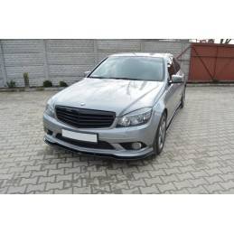 Maxton - LAME DU PARE-CHOCS AVANT Mercedes C W204 AMG-Line (AVANT FACELIFT) Noir Brillant