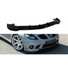 Maxton - LAME DU PARE-CHOCS AVANT MERCEDES SLK R171 (POUR ME-SLK-R171-AMG204-F1) Noir Brillant