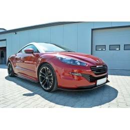 Maxton - LAME DU PARE-CHOCS AVANT / SPLITTER V.1 PEUGEOT RCZ FACELIFT Noir Brillant