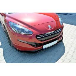 Maxton - LAME DU PARE-CHOCS AVANT / SPLITTER V.1 PEUGEOT RCZ FACELIFT Noir Brillant