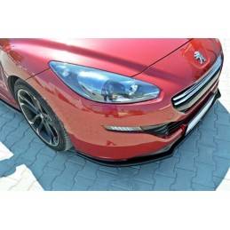 Maxton - LAME DU PARE-CHOCS AVANT / SPLITTER V.1 PEUGEOT RCZ FACELIFT Noir Brillant