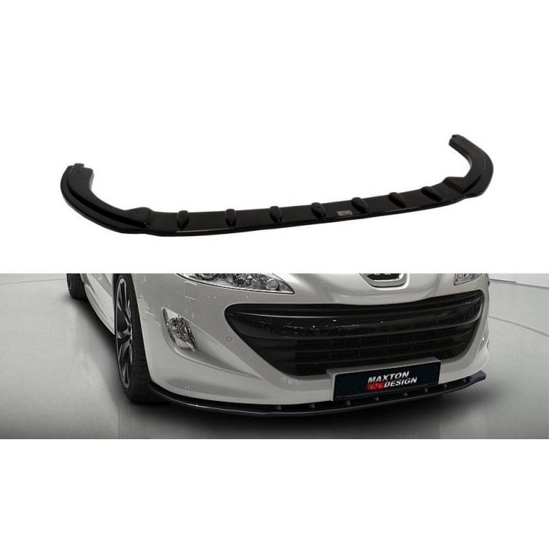 Maxton - LAME DU PARE-CHOCS AVANT / SPLITTER V.1 PEUGEOT RCZ Noir Brillant