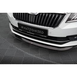 Maxton - Lame Du Pare-Chocs Avant V.1 Skoda Superb Mk3 Noir Brillant