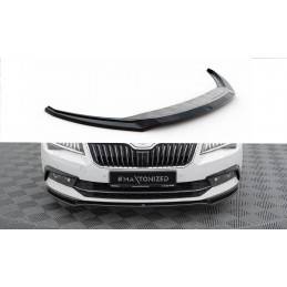 Maxton - Lame Du Pare-Chocs Avant V.2 Skoda Superb Mk3 Noir Brillant