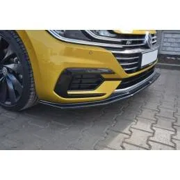 Maxton - LAME DU PARE-CHOCS AVANT v.1 Volkswagen Arteon R-Line Noir Brillant