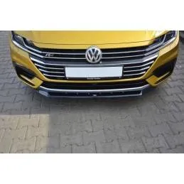 Maxton - LAME DU PARE-CHOCS AVANT v.2 Volkswagen Arteon R-Line Noir Brillant