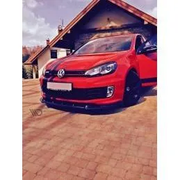 Maxton - LAME DE PARE-CHOCS AVANT VW GOLF VI GOLF GTI 35TH Noir Brillant