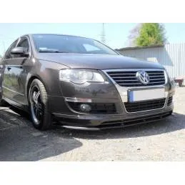 Maxton - LAME DE PARE-CHOCS AVANT VW PASSAT B6 VOTEX Noir Brillant