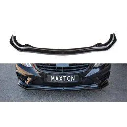 Maxton - LAME DU PARE-CHOCS AVANT / SPLITTER V.1 MERCEDES-BENZ S-CLASS AMG-LINE W222 Noir Brillant