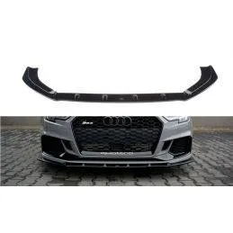 Maxton - Lame Du Pare-Chocs Avant / Splitter V.1 Audi RS3 8V FL Sedan Noir Brillant