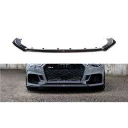 Maxton - Lame Du Pare-Chocs Avant / Splitter V.2 Audi RS3 8V FL Sedan Noir Brillant