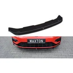 Maxton - Lame Du Pare-Chocs Avant V.5 VW Golf 7 R / R-Line Facelift Noir Brillant