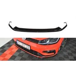 Maxton - Lame Du Pare-Chocs Avant V.7 VW Golf 7 R / R-Line Facelift Noir Brillant