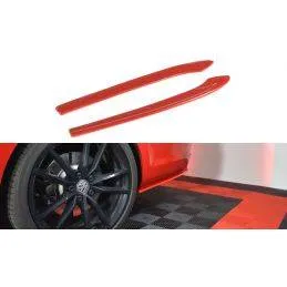 Maxton - LAME DU PARE-CHOCS ARRIERE V.2 VW GOLF 7 R VARIANT FACELIFT Noir Brillant