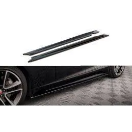 Maxton - SET DES DIFFUSEUR DES BAS DE CAISSE JAGUAR F-TYPE Noir Brillant