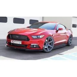 Maxton - Lame Du Pare-Chocs Avant Ford Mustang Mk6 Noir Brillant