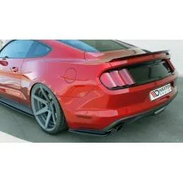 Maxton - Lames De Pare-Chocs Arrière Latérales Ford Mustang Mk6 Noir Brillant