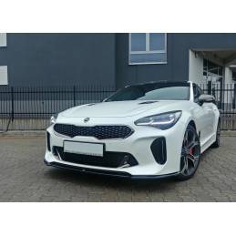 Maxton - LAME DU PARE-CHOCS AVANT V.1 KIA STINGER GT Noir Brillant