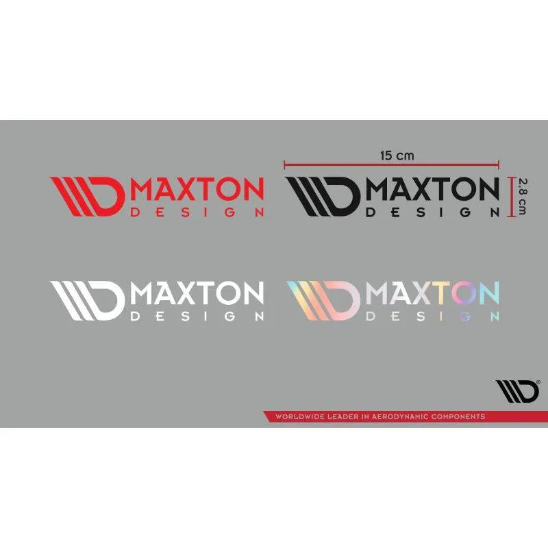 Maxton Sticker White 05 Petit autocollant de logo 15x2,8 cm blanc