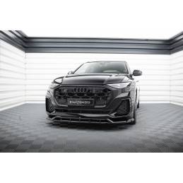 Maxton - Lame Du Pare-Chocs Avant Audi SQ8 / Q8 S-Line Mk1 Facelift, AU-Q8-1F-SLINE-FD1G+FD1RG Maxtondesign.fr