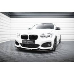 Maxton - Lame Du Pare-Chocs Avant V.5 + Ailerons BMW 1 M-Pack / M140i F20 Facelift, BM-1-F20F-M-FD5G+FSF1B Maxtondesign.fr