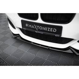 Maxton - Lame Du Pare-Chocs Avant V.5 + Ailerons BMW 1 M-Pack / M140i F20 Facelift, BM-1-F20F-M-FD5G+FSF1B Maxtondesign.fr