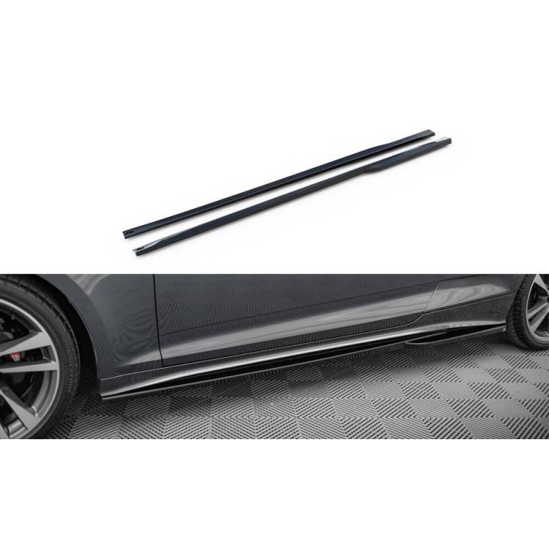 Maxton - Rajouts Des Bas De Caisse Audi S5 Coupe / A5 S-Line Coupe F5 Facelift, AU-S5-2F-SD2G Maxtondesign.fr