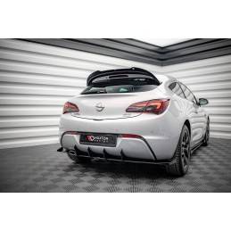 Maxton - Street Pro Diffuseur Arrière Complet + Flaps Opel Astra GTC OPC-Line J Noir-Rouge + Rabats Brillant, OPASJGTCOPCLINECNC