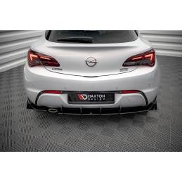 Maxton - Street Pro Diffuseur Arrière Complet + Flaps Opel Astra GTC OPC-Line J Noir-Rouge + Rabats Brillant, OPASJGTCOPCLINECNC