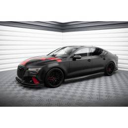 Maxton - Street Pro Rajouts Des Bas De Caisse Audi A7 S-Line C7 Noir, AUA7C7SLINECNC-SD1B Maxtondesign.fr