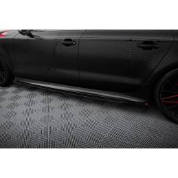 Maxton - Street Pro Rajouts Des Bas De Caisse + Flaps Audi A7 S-Line C7 Noir + Rabats Brillant, AUA7C7SLINECNC-SD1B+SF1G Maxtond