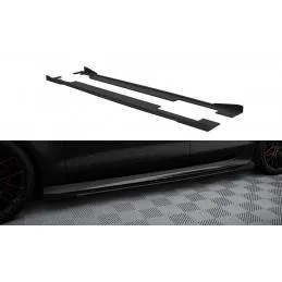 Maxton - Street Pro Rajouts Des Bas De Caisse + Flaps Audi A7 S-Line C7 Noir-Rouge + Rabats Brillant, AUA7C7SLINECNC-SD1BRB+SF1G