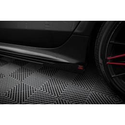 Maxton - Street Pro Rajouts Des Bas De Caisse + Flaps Audi A7 S-Line C7 Noir-Rouge + Rabats Brillant, AUA7C7SLINECNC-SD1BRB+SF1G