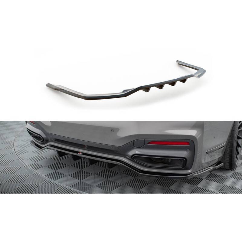 Maxton - Arriere Splitter (avec une barre verticale) V.2 BMW 7 G11 M-Pack Facelift, BM-7-11F-MPACK-RD3G+RD4G Maxtondesign.fr