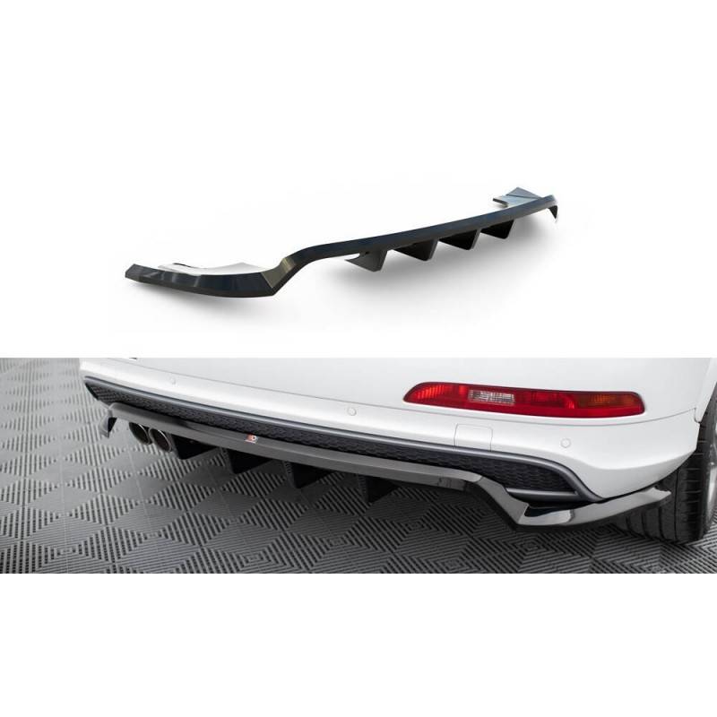 Maxton - Arriere Splitter (avec une barre verticale) Audi Q3 S-line 8U, AU-Q3-1-SLINE-SB-RD1G+RD2G Maxtondesign.fr